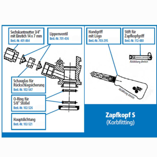 Ersatzteil zu Korbzapfkopf Micro Matic / HIWI-aiKorbM--getraenkezapfanlagen.net