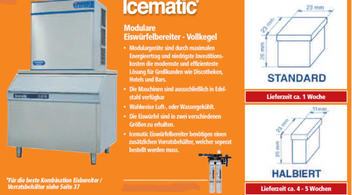 N 192 M und N 192 MW Modulare Eiswürfelbereiter Vollkegel-N192MM--icematic