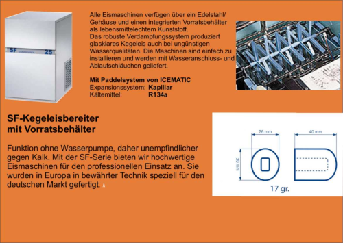 SF55 Kegeleisbereiter mit Vorratsbehälter-SF55M--icematic