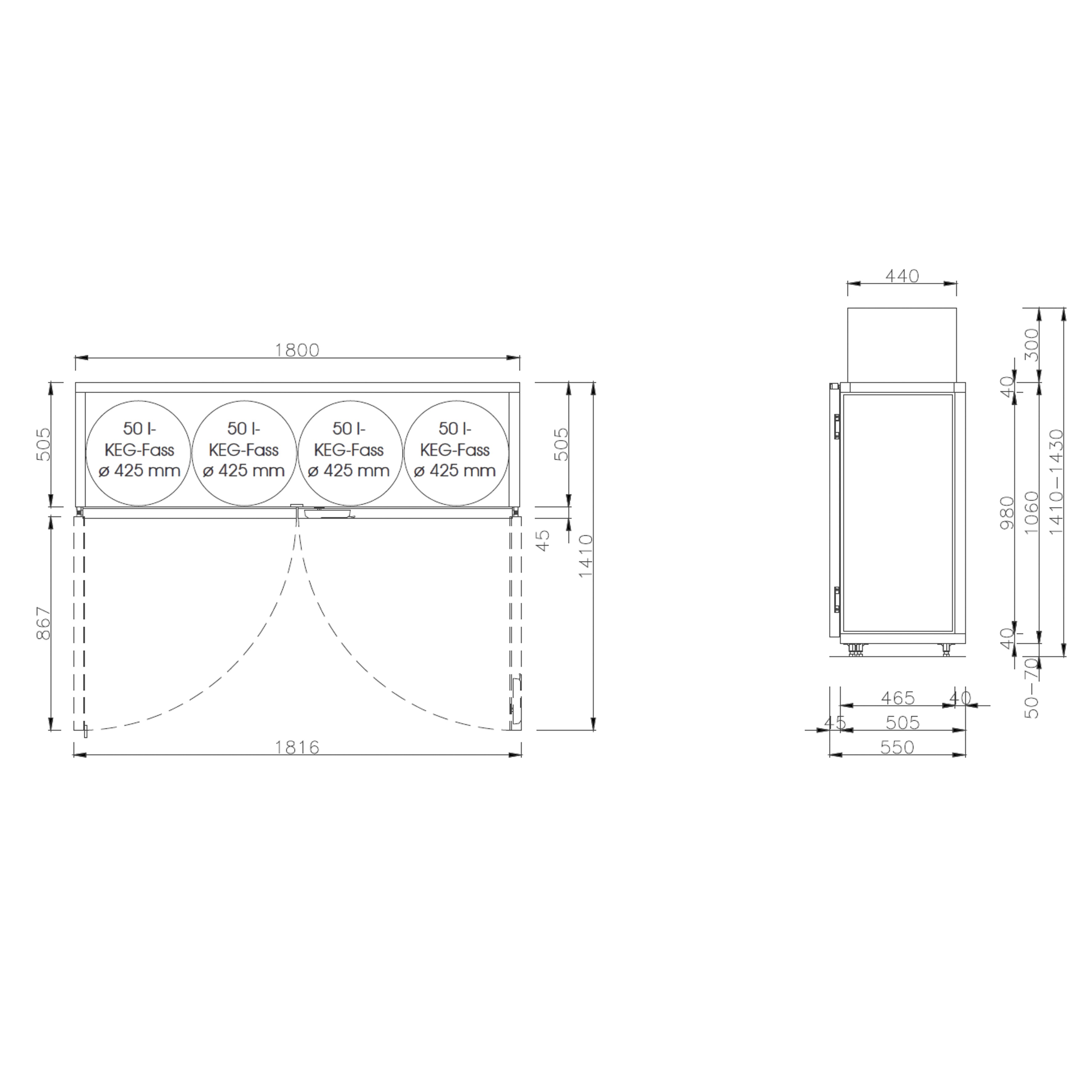 Fassvorkühler Fasskühler Fassbox für 4 KEG Fässer-FK4L-VZheM-Fassvorkühler, Fasskühler, Fassbox für 4 KEG Fässer-Hefa