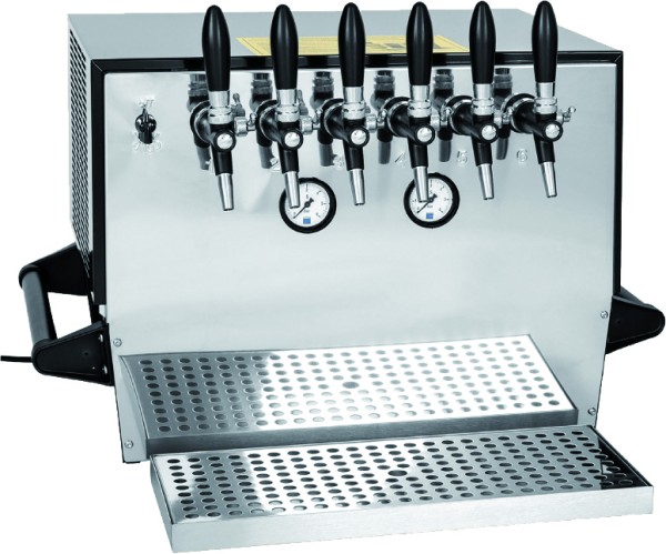 Răcitor de bar de top Răcitor de bere Craft Beer Cooler cu 6 țevi, 90 litri/oră